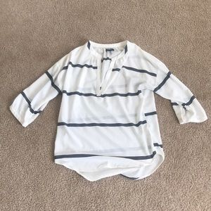 Black and White Blouse